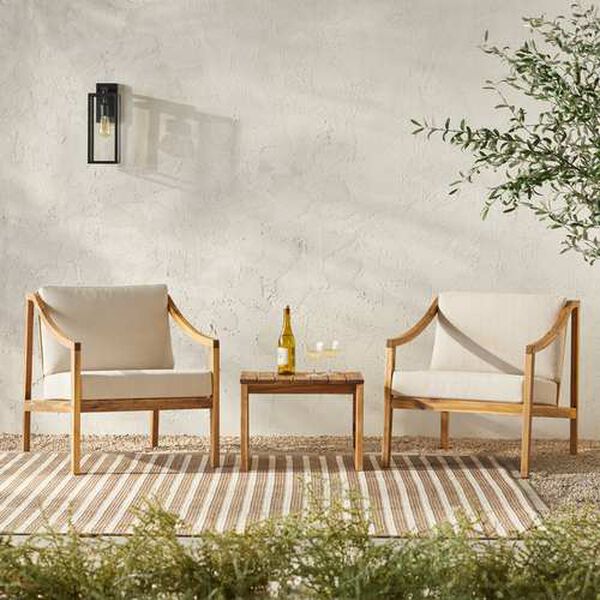 Cologne Natural Three-Piece Outdoor Chat Set, image 1
