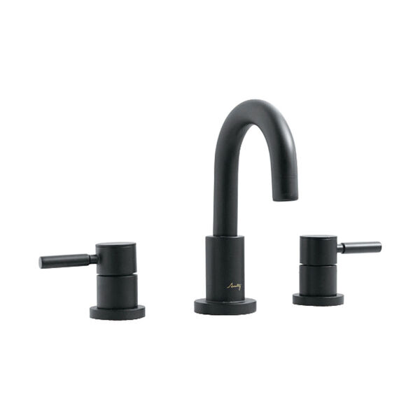 Positano Matte Black 8-Inch Widespread 2-Handle ADA Bath Faucet, image 1