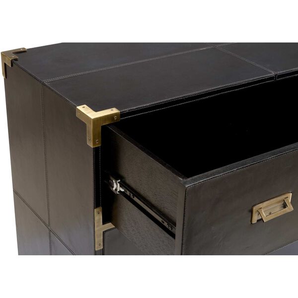 Black and Antique Brass Sable Chest, image 2