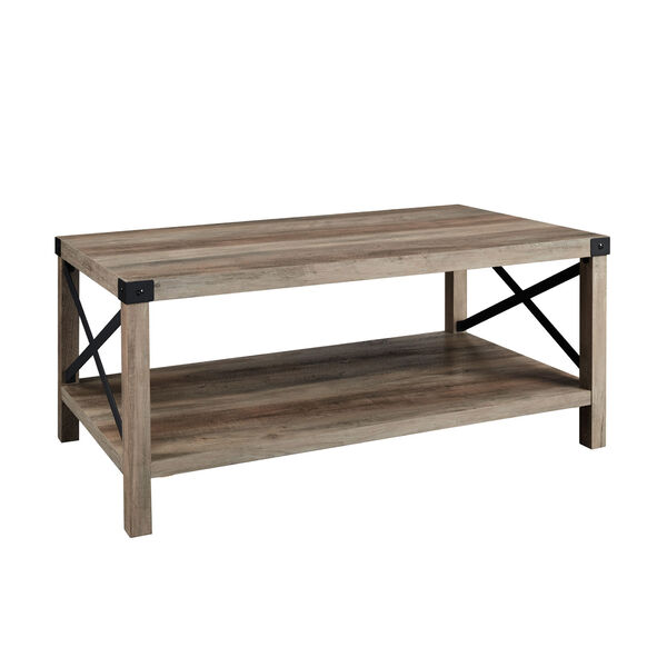 Grey Wash and Black Coffee Table, image 1