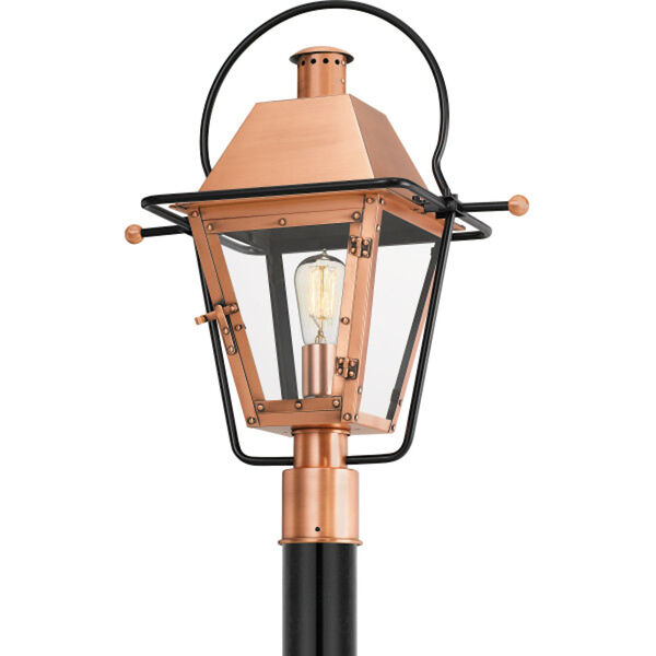 Rue De Royal Aged Copper One-Light Outdoor Post Lantern, image 3