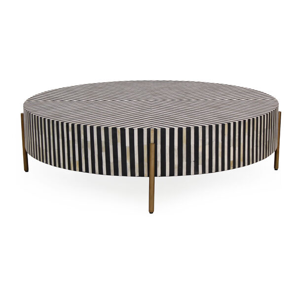 Chameau White and Black Large Coffee Table, image 1