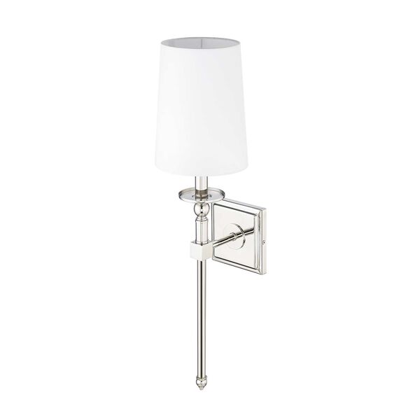 Polished Nickel One-Light Wall Sconce, image 4