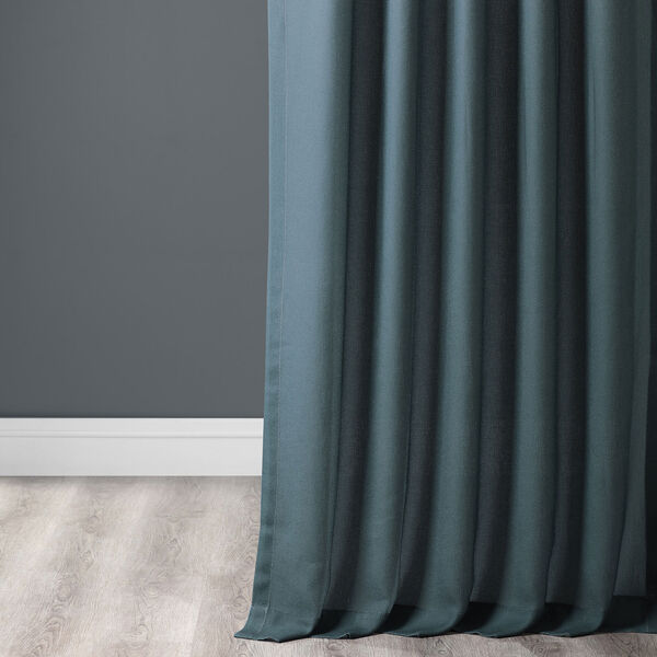 Ombre Faux Linen Semi Sheer Curtain Single Panel, image 8