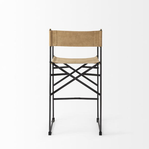 Direttore Brown and Black Counter Stool, image 4