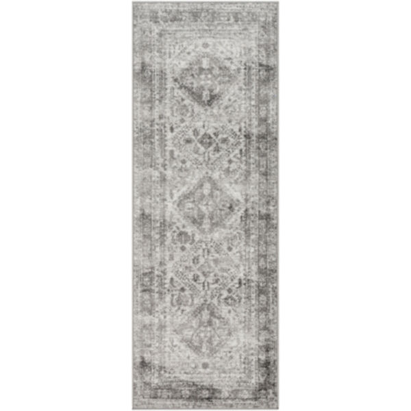 Monte Carlo Light Gray, White and Charcoal Rectangular: 7 Ft. 10 In. x 10 Ft. 2 In. Rug, image 1