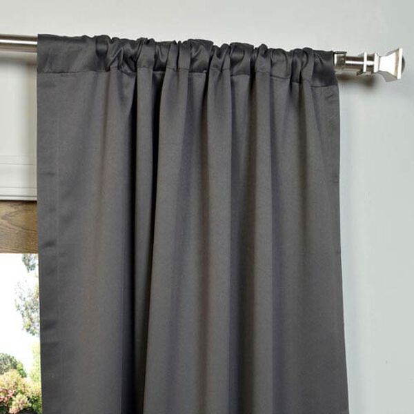 Charcoal 96 x 50-Inch Blackout Curtain Panel Pair, image 2
