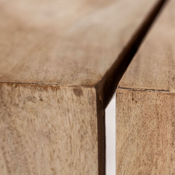 San II Brown Rectangular Solid Wood Coffee Table, image 4