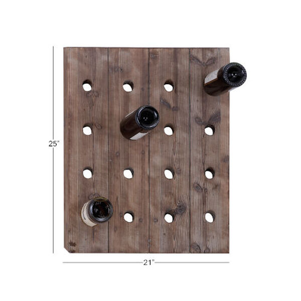 Brown Wood Wine Holder Rack, image 3