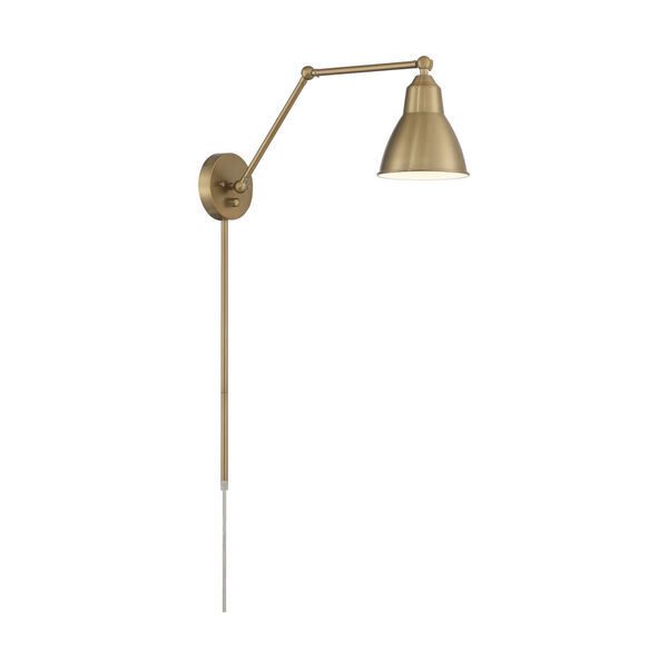 Fulton Brass Polished One-Light Adjustable Swing Arm Wall Sconce, image 5