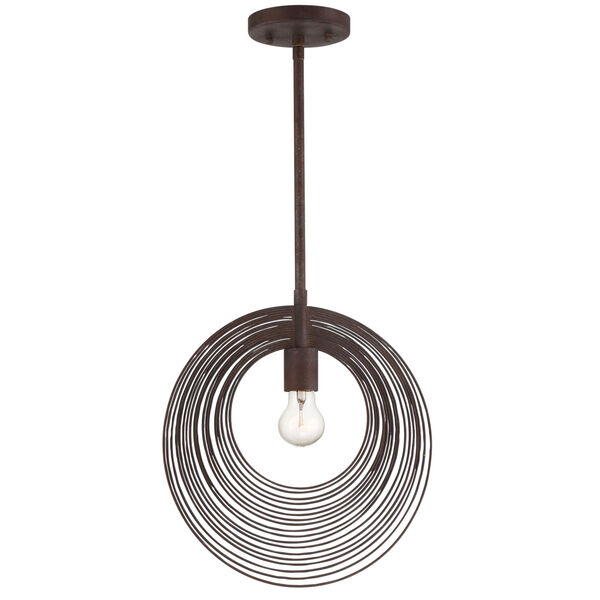 Doral Forged Bronze 14-Inch One-Light Pendant, image 1