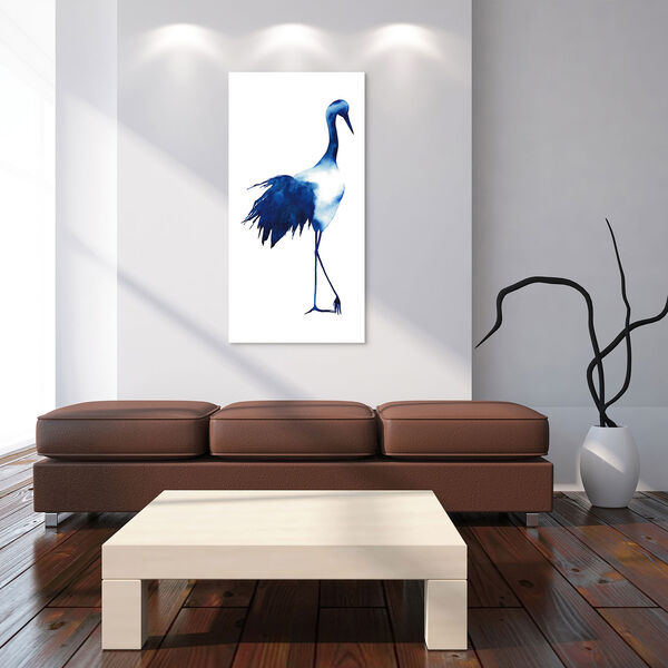 Ink Drop Crane 1 Frameless Free Floating Tempered Glass Panel Graphic Wall Art, image 4