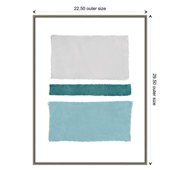 Piper Rhue Gray Painted Weaving V Blue Green 23 x 30 Inch Wall Art, image 3