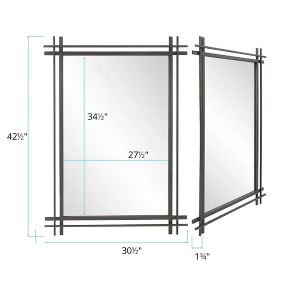 Clarke Graphite Wall Mirror, image 4