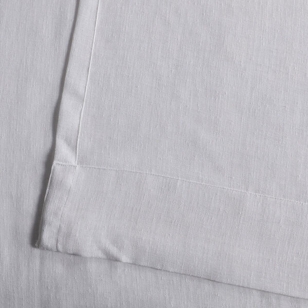 Aspen White Grommet Solid Faux Linen 50 x 96-Inch Sheer Curtain, image 4