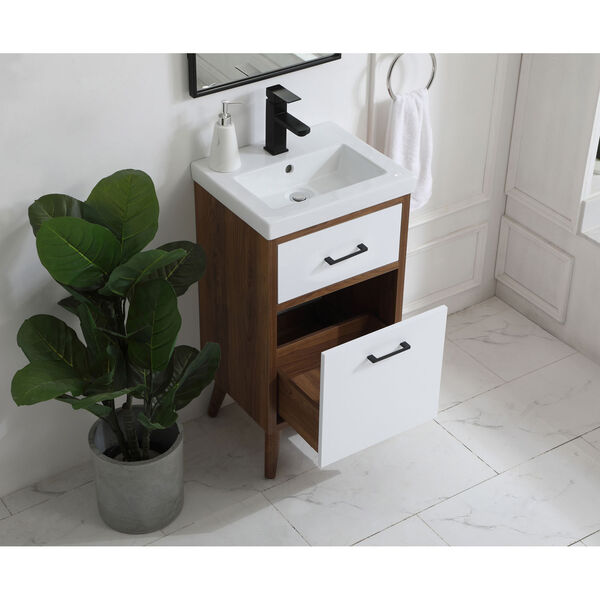 Boise Matte White 18-Inch Vanity Sink Set, image 4