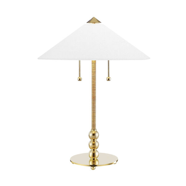 Flare Aged Brass Two-Light Accent Table Lamp, image 1