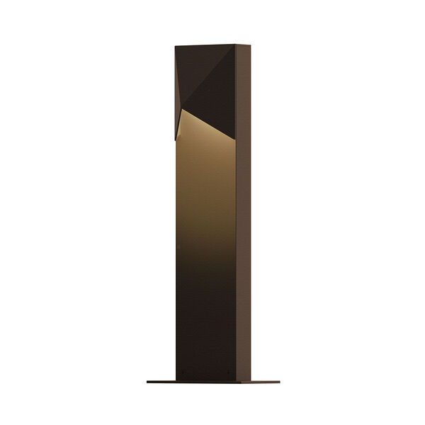 Inside-Out Triform Compact Textured Bronze 16-Inch LED Bollard, image 1