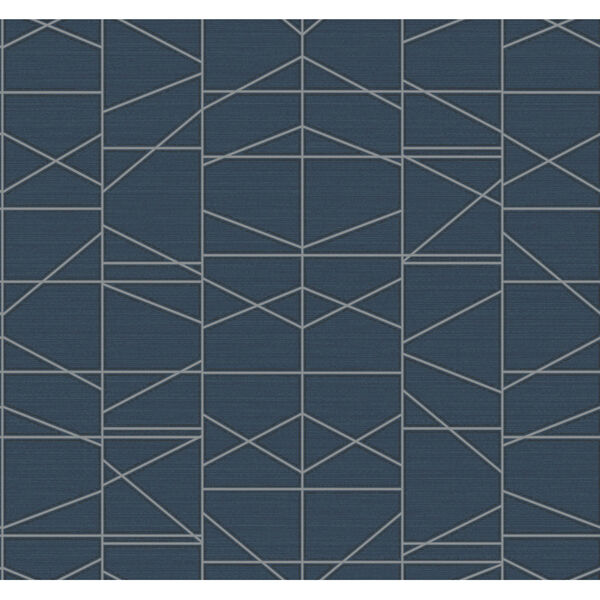 Geometric Resource Library Silver Modern Perspective Wallpaper, image 2