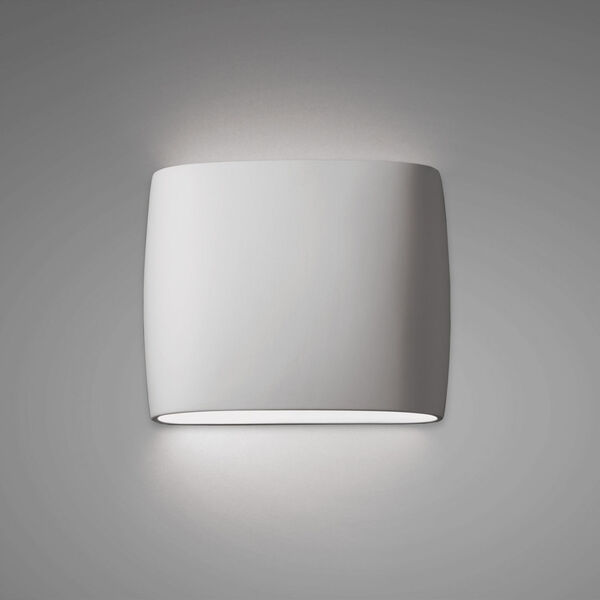 Ambiance Bisque ADA LED Outdoor Ceramic Wide Oval Wall Sconce, image 2