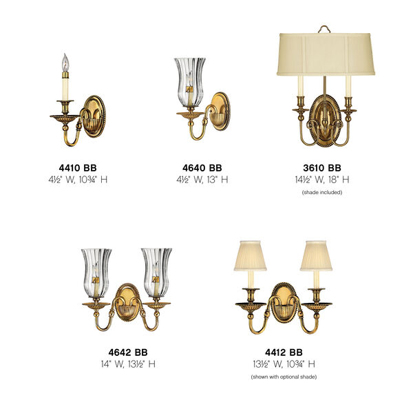 Oxford Burnished Brass Two-Light Wall Sconce, image 3