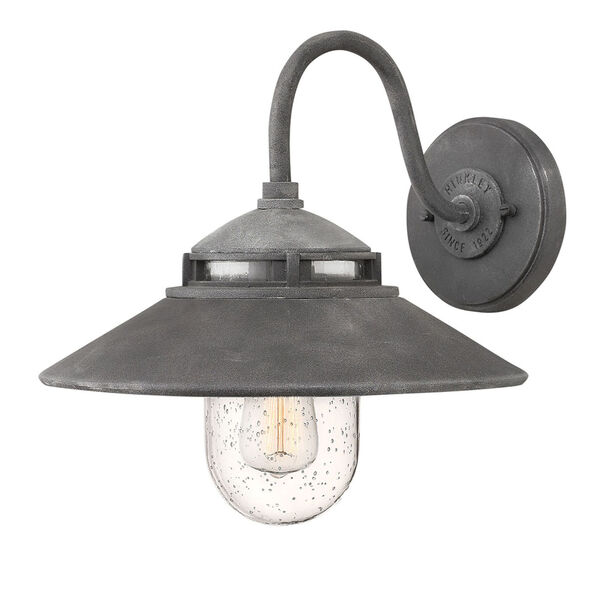 Atwell Aged Zinc One-Light Outdoor 12-Inch Small Wall Mount, image 7
