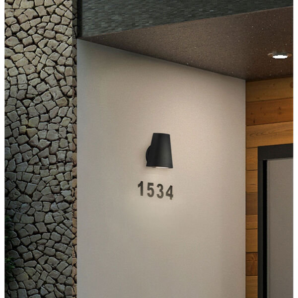 Mini Black Five-Inch LED Outdoor Wall Sconce, image 3