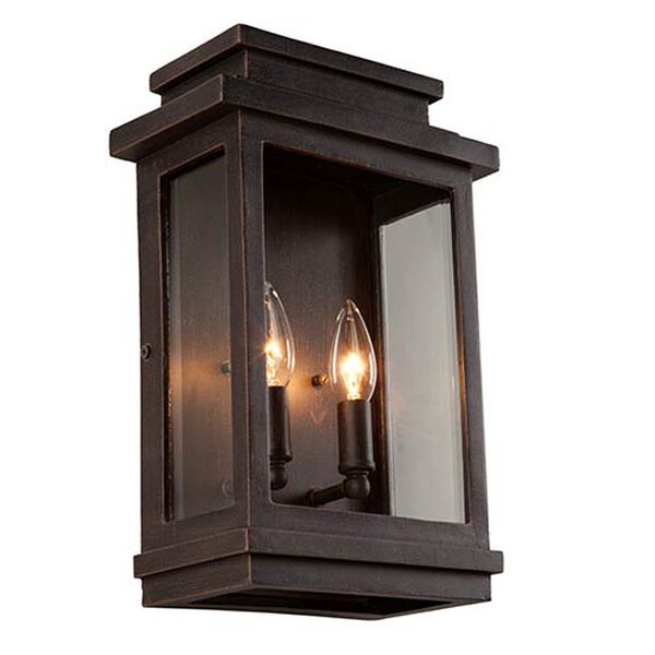 Fremont Oil Rubbed Bronze Two-Light 13.5-Inch High Outdoor Wall Sconce, image 1