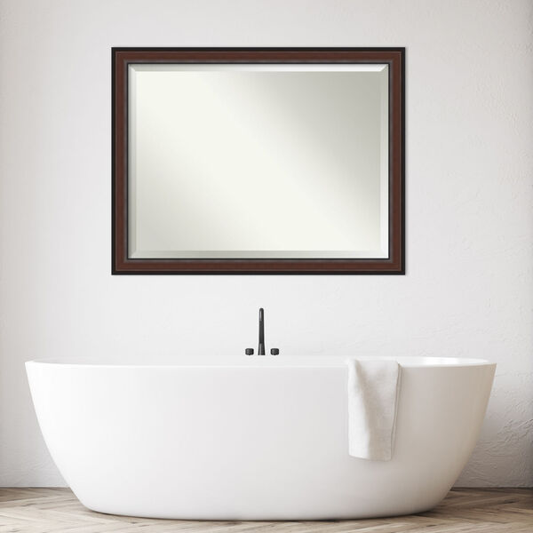 Harvard Walnut 45W X 35H-Inch Bathroom Vanity Wall Mirror, image 5