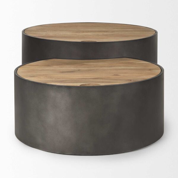 Eclipse Gunmetal Gray Storage Coffee Tables (Set of 2), image 4