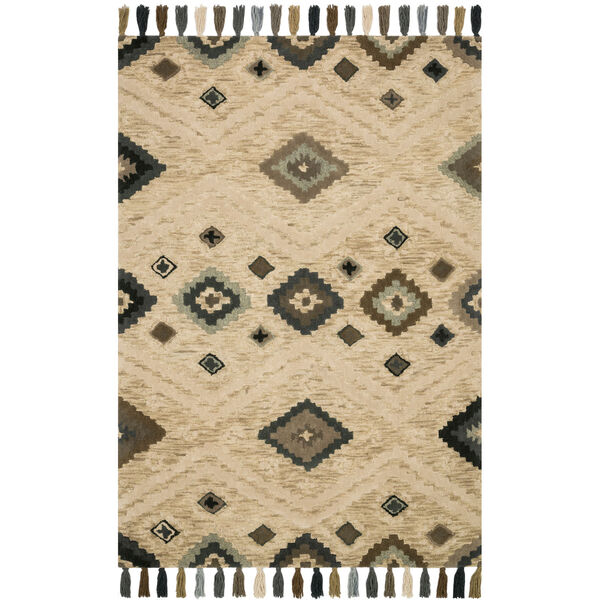 Crafted by Loloi Zagora Beige Multicolor Rectangle: 3 Ft. 6 In. x 5 Ft. 6 In. Rug, image 1