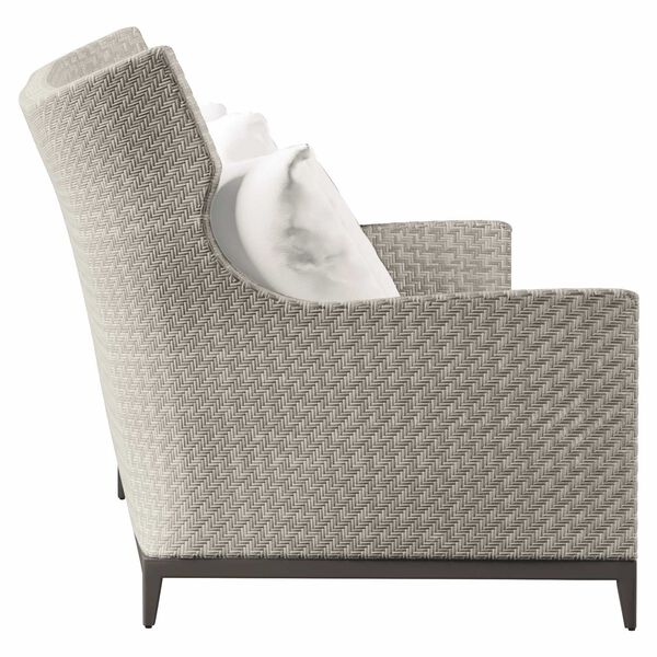 Captiva Pewter Gray and White Outdoor Sofa, image 2