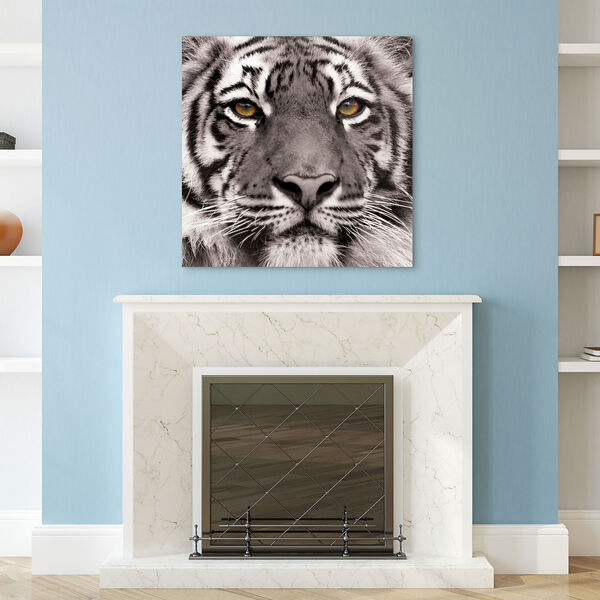 Eye of the Tiger Frameless Free Floating Tempered Glass Graphic Wall Art, image 4