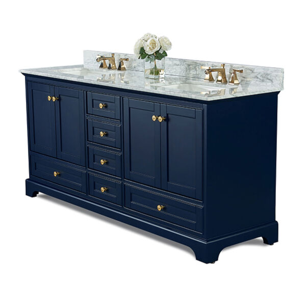 Audrey Heritage Blue White 72-Inch Vanity Console, image 1