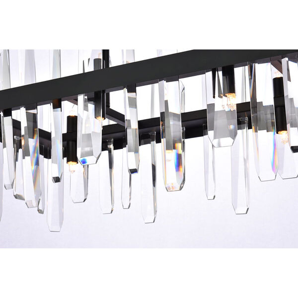 Serena Black and Clear 30-Inch Rectangle Chandelier, image 4