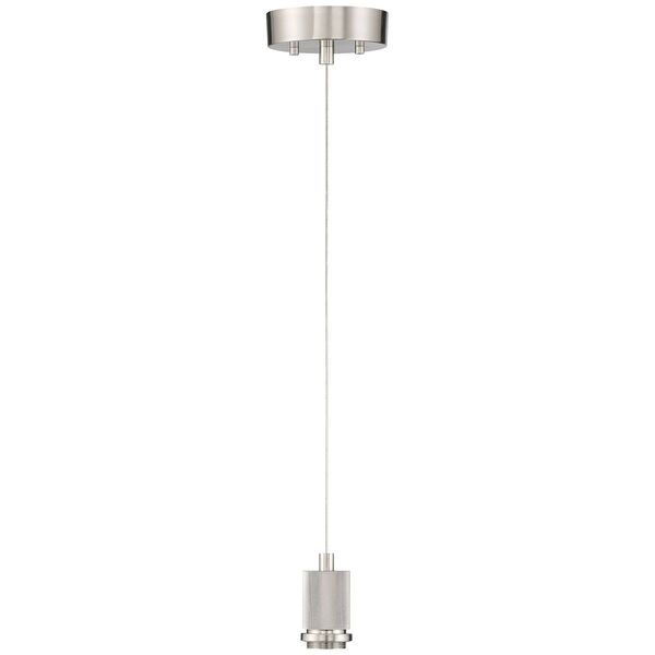 Port Nine Silver Outdoor Intergrated LED Pendant with Clear Glass, image 2