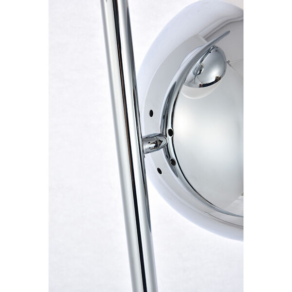 Eclipse Chrome and Frosted White Two-Light Floor Lamp, image 5