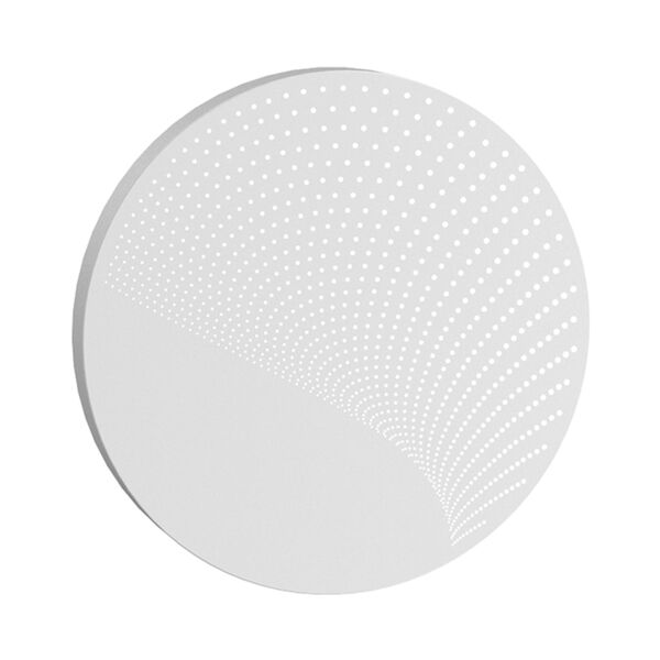 Dotwave Textured White Large Round LED Sconce, image 1