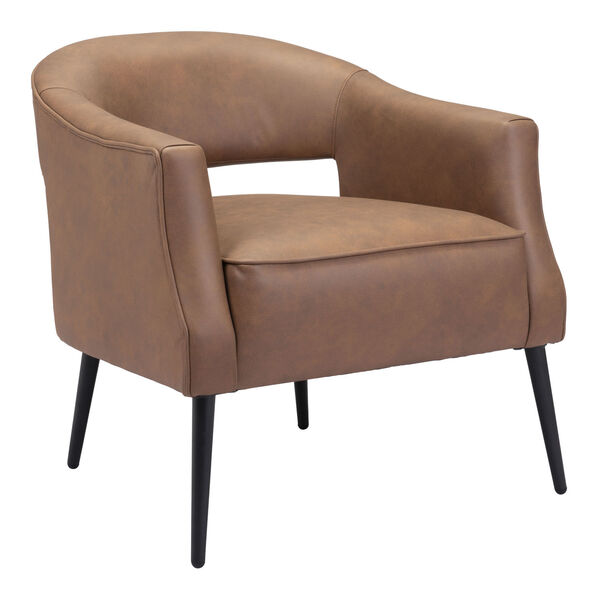 Berkeley Vintage Brown and Gold Accent Chair, image 1