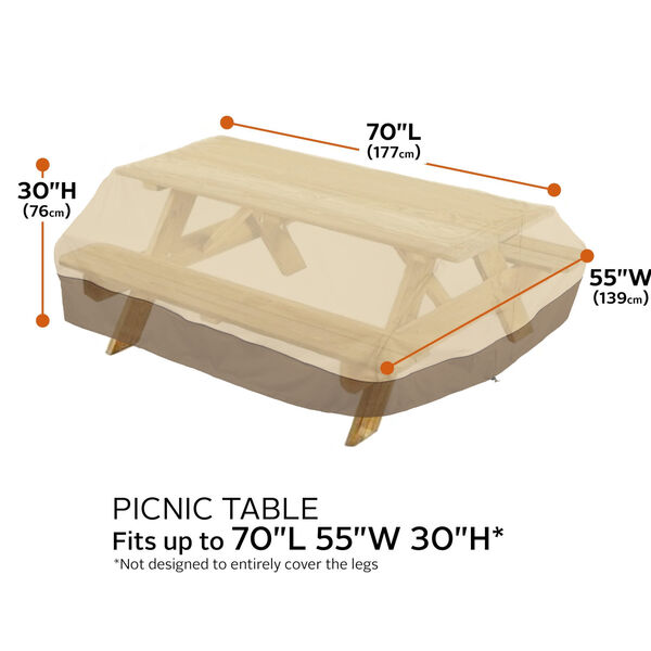 Ash Beige and Brown Picnic Table Cover, image 4