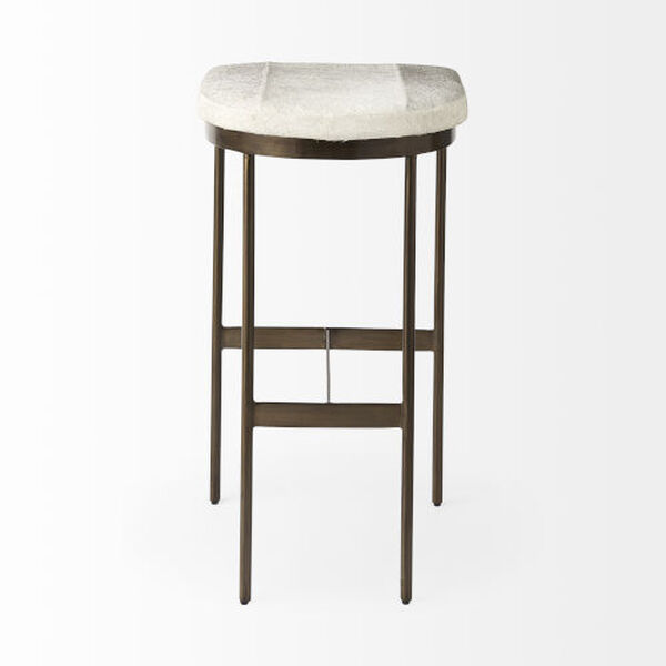 Milie Gray and Gold Bar Stool, image 4
