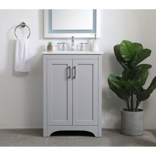 Moore Gray 24-Inch Vanity Sink Set, image 2