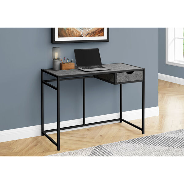 Black and Gray Rectangular Computer Desk, image 2