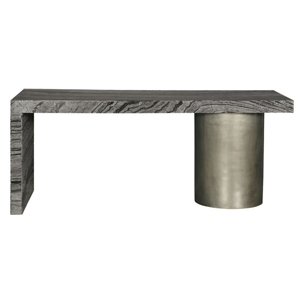 Linea Black and Aluminium Desk, image 2