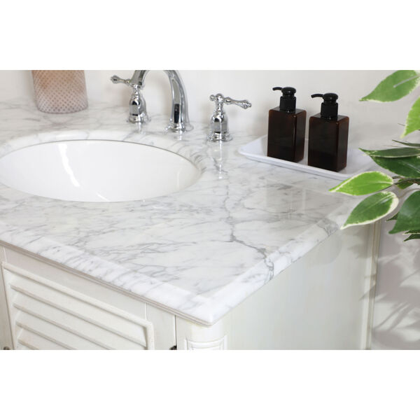 Rhodes Antique White 36-Inch Vanity Sink Set, image 5