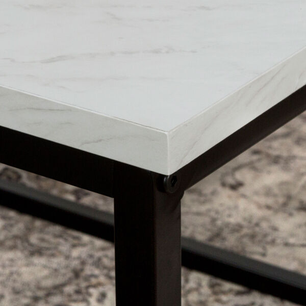 42-Inch Mixed Material Coffee Table - Marble, image 2