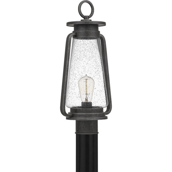 Sutton Speckled Black One-Light Outdoor Post Mount, image 2