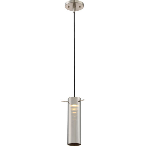 Pulse Brushed Nickel LED Mini Pendant with Mirrored Glass, image 1
