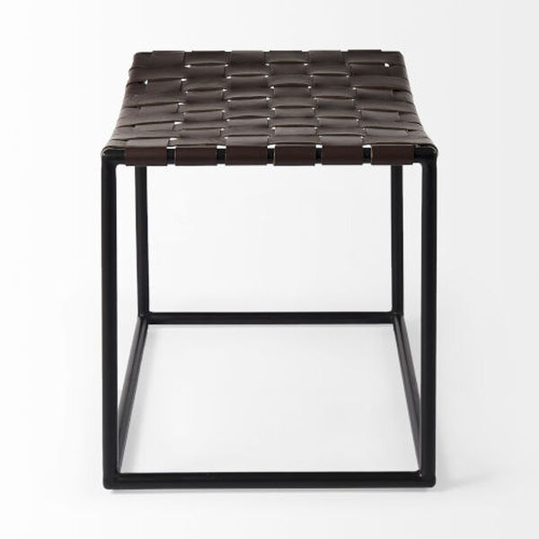 Clarisa Brown and Black 17-Inch Height Stool, image 3