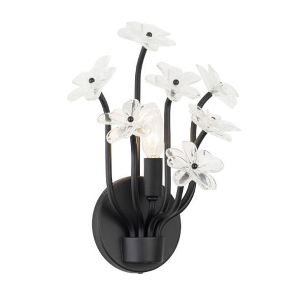 Wildflower Matte Black One-Light Wall Sconce, image 2